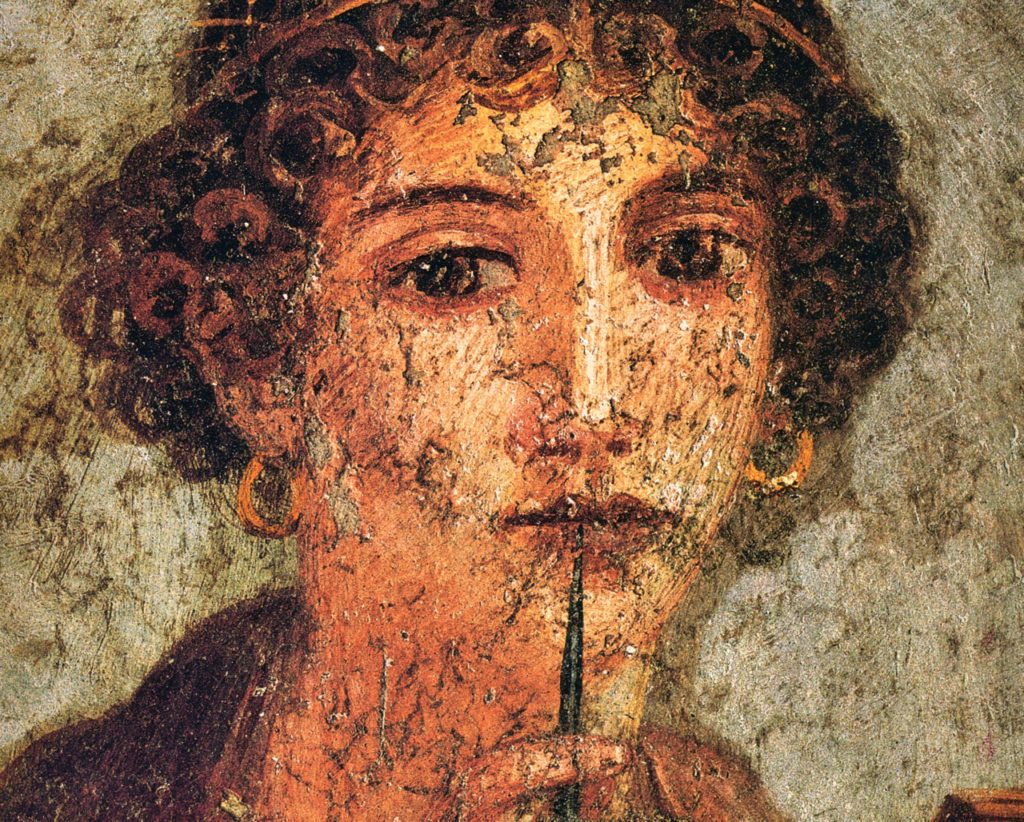 Image romaine de la poétesse Sappho.
